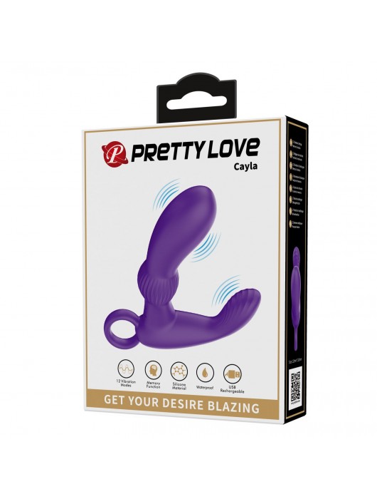 Фиолетовый вибромассажёр для массажа простаты Cayla - 11,2 см. - Baile - в Йошкар-Оле купить с доставкой