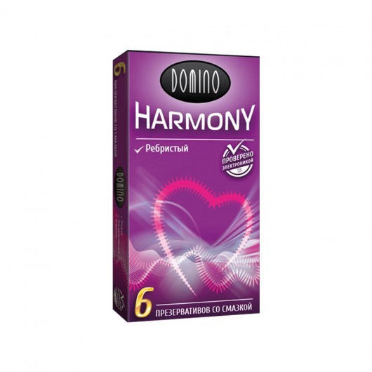 Презервативы с рёбрышками Domino Harmony - 6 шт. - Domino - купить с доставкой в Йошкар-Оле