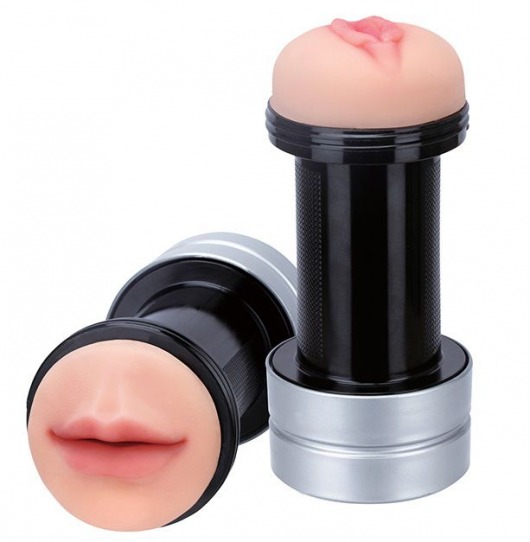 Двусторонний мастурбатор REALSTUFF 2 IN 1 HUMMER MOUTH   VAGINA - ротик и вагина - Dream Toys - в Йошкар-Оле купить с доставкой
