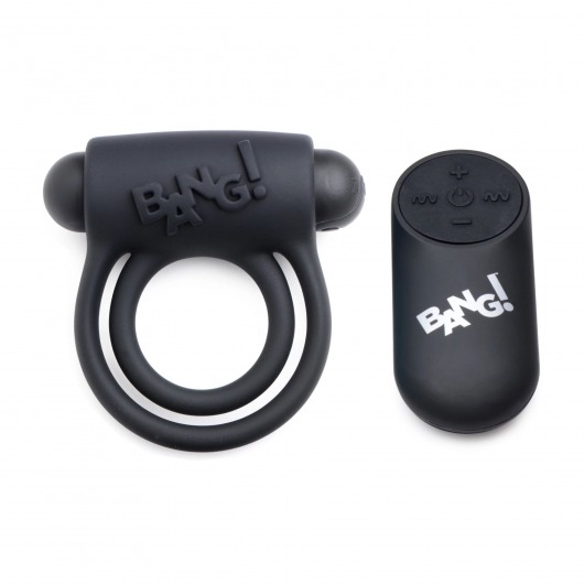 Черное эрекционное виброкольцо 28X Remote Control Vibrating Cock Ring   Bullet - XR Brands - в Йошкар-Оле купить с доставкой