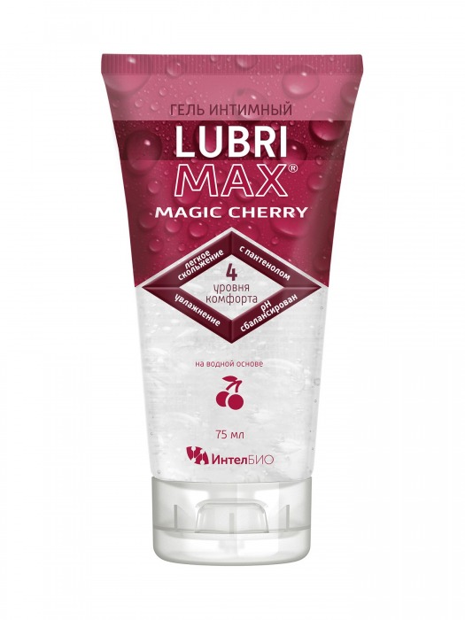 Интимный гель-смазка на водной основе Lubrimax Magic Cherry - 75 мл. - ИнтелБИО - купить с доставкой в Йошкар-Оле