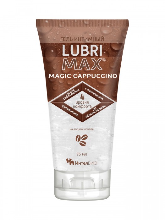 Интимный гель-смазка на водной основе Lubrimax Magic Cappuccino - 75 мл. - ИнтелБИО - купить с доставкой в Йошкар-Оле