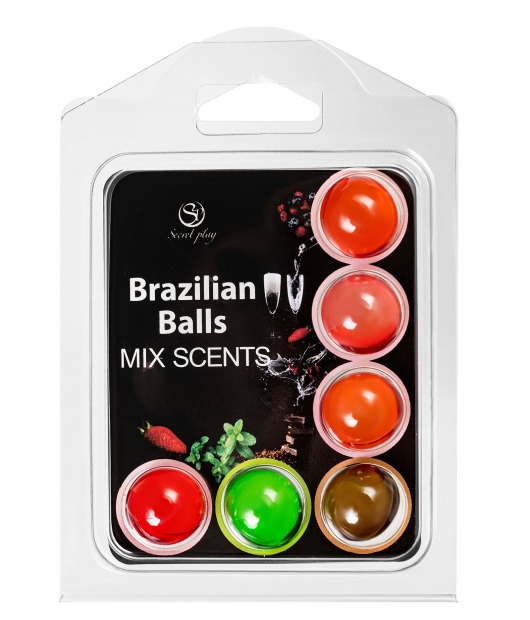 Набор из 6 шариков с ароматизированными массажными маслами Brazilian Balls - Secret Play - купить с доставкой в Йошкар-Оле