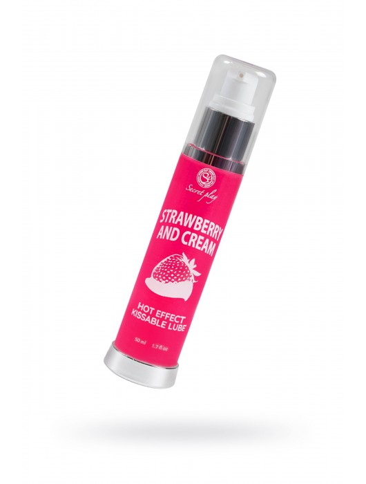 Массажное масло 2-в-1 с разогревающим эффектом и вкусом клубники со сливками - 50 мл. - Secret Play - купить с доставкой в Йошкар-Оле