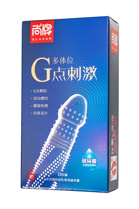 Ультратонкие презервативы Elasun G-spot stimulation с ребрами и точками - 10 шт. - Elasun - купить с доставкой в Йошкар-Оле