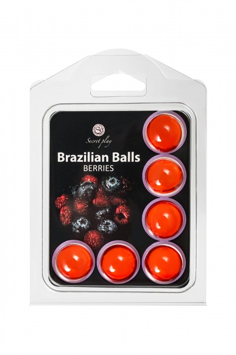 Набор из 6 шариков с массажным маслом Brazilian Balls с ароматом ягод - Secret Play - купить с доставкой в Йошкар-Оле