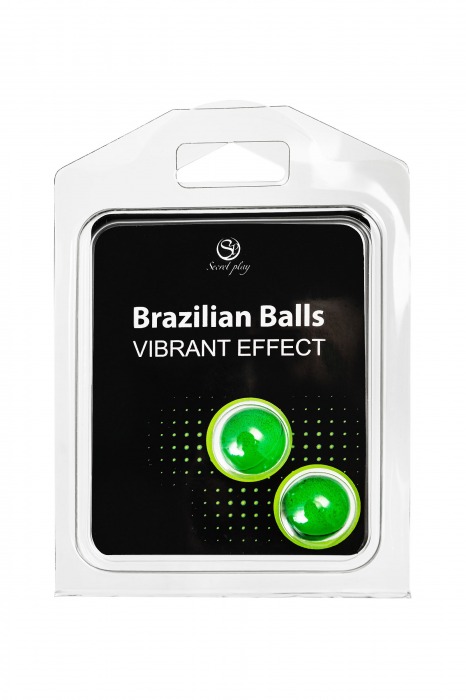 Набор из 2 шариков с массажным маслом Brazilian Balls с эффектом вибрации - Secret Play - купить с доставкой в Йошкар-Оле