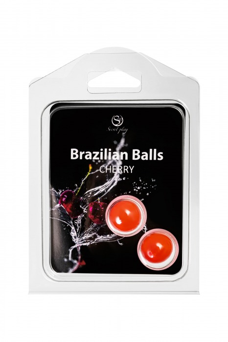 Набор из 2 шариков с массажным маслом Brazilian Balls с ароматом вишни - Secret Play - купить с доставкой в Йошкар-Оле