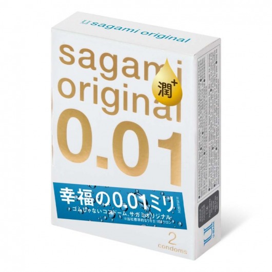 Увлажнённые презервативы Sagami Original 0.01 Extra Lub - 2 шт. - Sagami - купить с доставкой в Йошкар-Оле