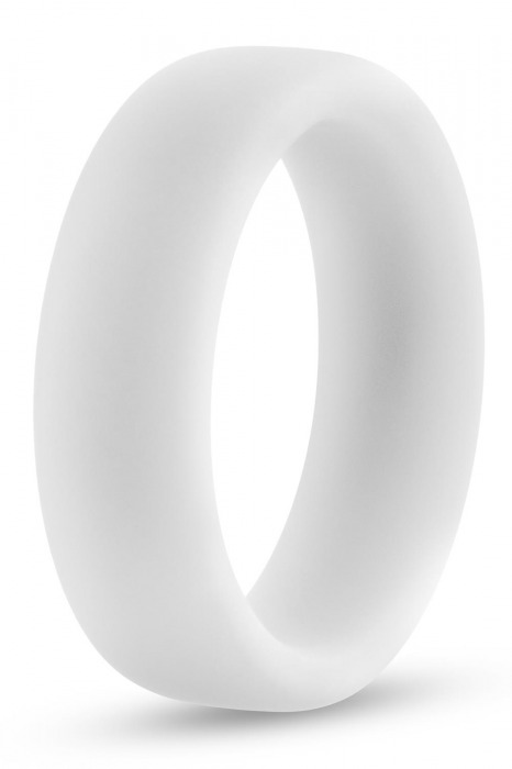 Белое люминесцентное эрекционное кольцо Silicone Glo Cock Ring - Blush Novelties - в Йошкар-Оле купить с доставкой