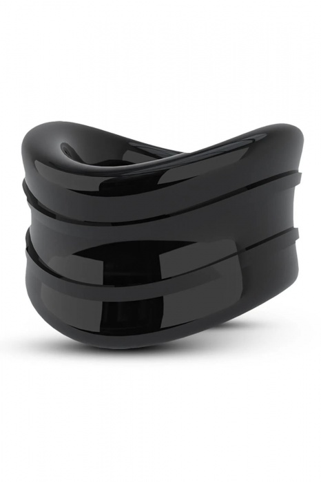 Черное эрекционное кольцо на мошонку Beef Ball Stretcher Snug - Blush Novelties - в Йошкар-Оле купить с доставкой