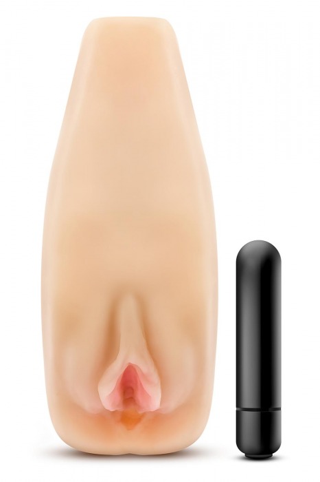 Мастурбатор-вагина с вибрацией Soft   Wet Natasha Realistic Beige Masturbator - Blush Novelties - в Йошкар-Оле купить с доставкой