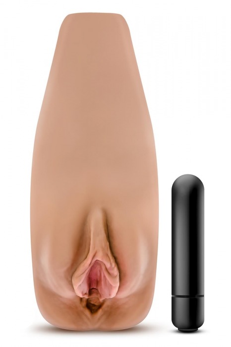 Маструбатор-вагина с вибрацией Soft   Wet Renata Realistic Tan Masturbator - Blush Novelties - в Йошкар-Оле купить с доставкой