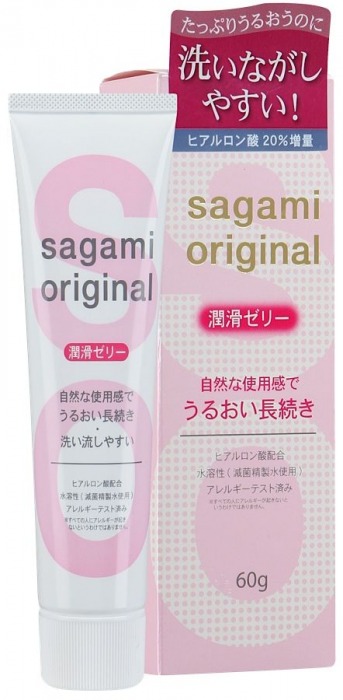 Гель-смазка на водной основе Sagami Original - 60 гр. - Sagami - купить с доставкой в Йошкар-Оле