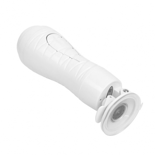 Мастурбатор-вагина Flora White с присоской и 12 режимами вибрации - Baile - в Йошкар-Оле купить с доставкой