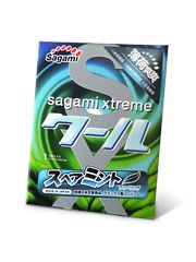 Презерватив Sagami Xtreme Mint с ароматом мяты - 1 шт. - Sagami - купить с доставкой в Йошкар-Оле