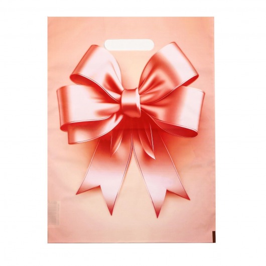 Пакет с принтом в виде банта с вырубной ручкой (30х40 см) - Сима-Ленд - купить с доставкой в Йошкар-Оле