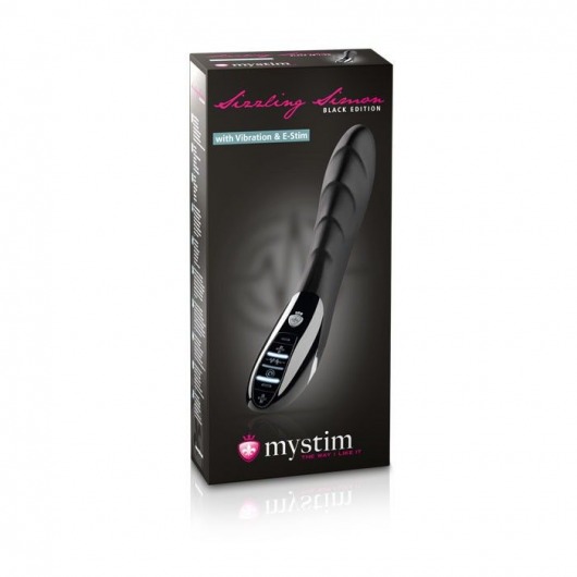 Вибратор с электростимуляцией Sizzling Simon Black Edition - 27 см. - MyStim - купить с доставкой в Йошкар-Оле