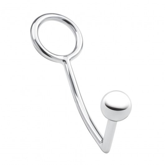 Кольцо на пенис с анальным стимулятором Stainless Steel Anal Hook   Cock Ring - BlueLine - в Йошкар-Оле купить с доставкой