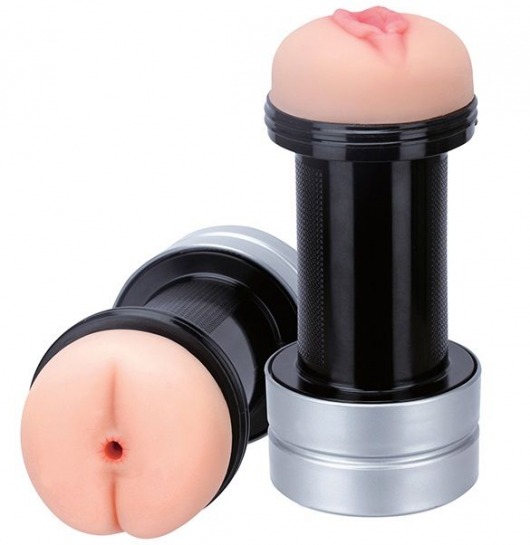 Мастурбатор 2-в-1 REALSTUFF 2 IN 1 HUMMER ANUS   VAGINA: вагина и анус - Dream Toys - в Йошкар-Оле купить с доставкой