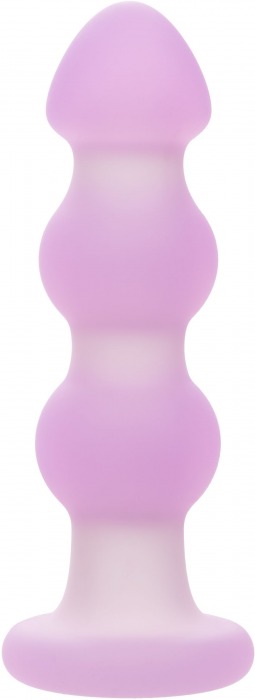 Сиреневая анальная пробка-ёлочка Beaded Probe - 10,7 см. - California Exotic Novelties