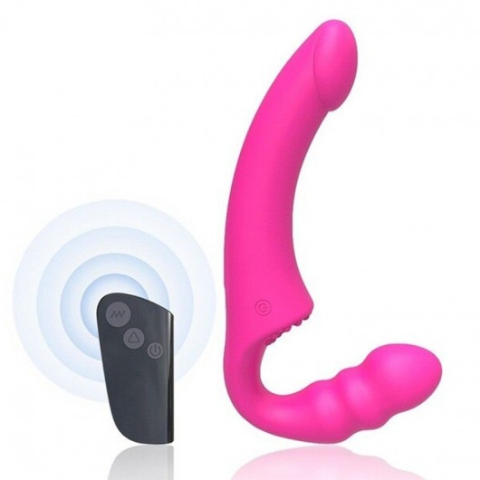 Розовый безремневой страпон Straples Strap-On Dildo - Erokay - купить с доставкой в Йошкар-Оле