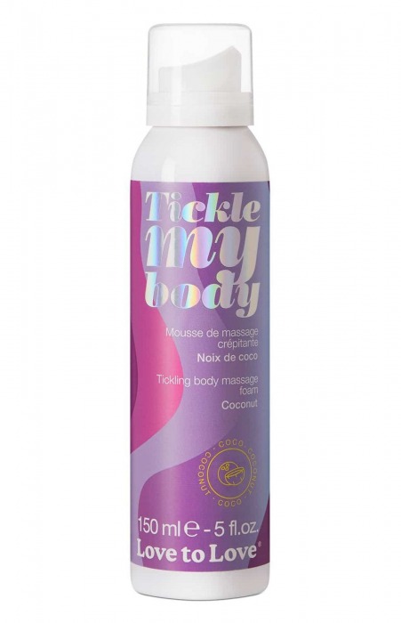 Массажная хрустящая пенка Tickle My Body Coconut с ароматом кокоса - 150 мл. - Love to Love - купить с доставкой в Йошкар-Оле