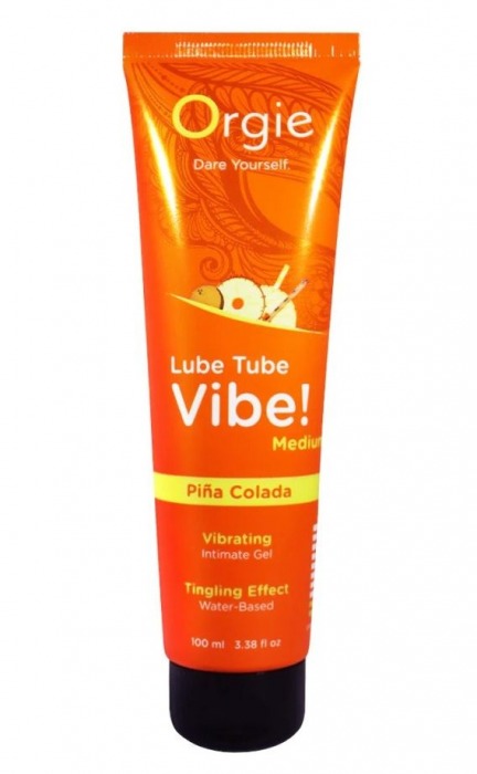 Гель с эффектом вибрации Lube Tube Vibe Medium Pina Colada - 100 мл. - ORGIE - купить с доставкой в Йошкар-Оле