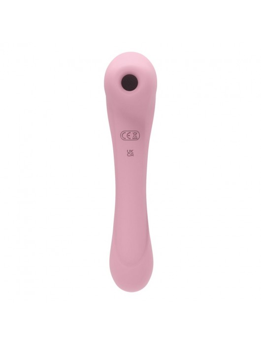 Нежно-розовый двусторонний стимулятор Daisy Massager - 20,2 см. - Adrien Lastic