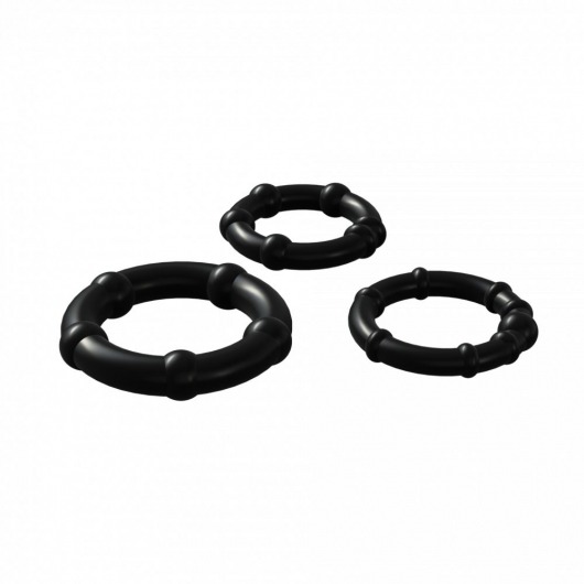 Набор из 3 черных эрекционных колец Babooom Ring Set - Adrien Lastic - в Йошкар-Оле купить с доставкой
