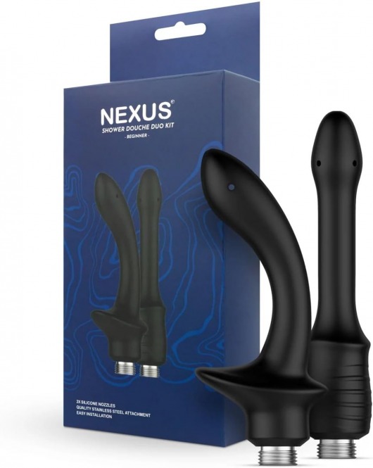 Набор из 2 насадок для анального душа Shower Douche Duo Kit Beginner - Nexus Range - купить с доставкой в Йошкар-Оле
