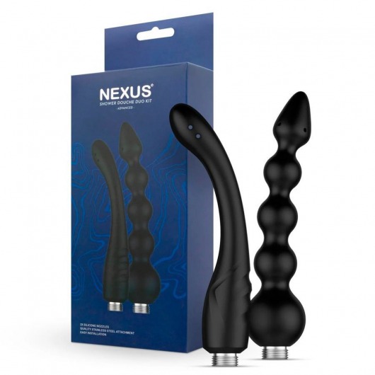Набор из 2 насадок для анального душа Shower Douche Duo Kit - Nexus Range - купить с доставкой в Йошкар-Оле