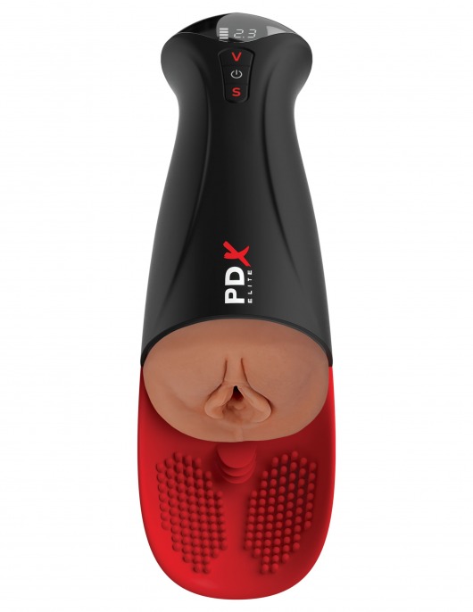 Мастурбатор-вагина в колбе с вибрацией Fuck-O-Matic Pro XL - Pipedream - в Йошкар-Оле купить с доставкой