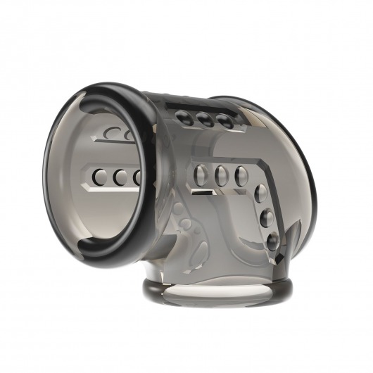 Дымчатая насадка на пенис и мошонку - Baile - в Йошкар-Оле купить с доставкой