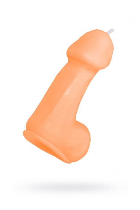 Оранжевая свеча в форме пениса - 47 гр. - Pecado - купить с доставкой в Йошкар-Оле