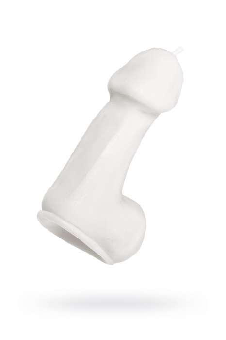 Белая свеча в форме пениса - 47 гр. - Pecado - купить с доставкой в Йошкар-Оле