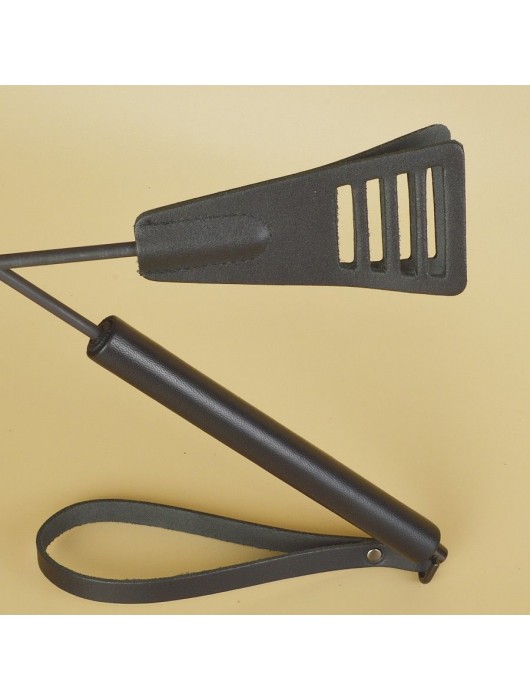 Черный кожаный стек «Сириус» - 60 см. - Sitabella - купить с доставкой в Йошкар-Оле