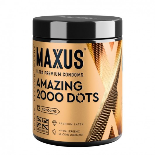 Точечные презервативы MAXUS 2000 Amazing Dots с железным кейсом - 12 шт. - Maxus - купить с доставкой в Йошкар-Оле