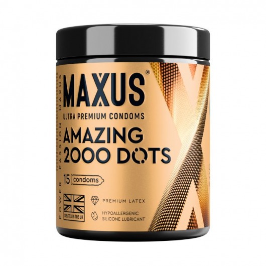 Точечные презервативы MAXUS 2000 Amazing Dots с железным кейсом - 15 шт. - Maxus - купить с доставкой в Йошкар-Оле