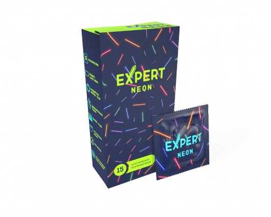 Светящиеся в темноте презервативы Expert Neon - 15 шт. - Expert - купить с доставкой в Йошкар-Оле