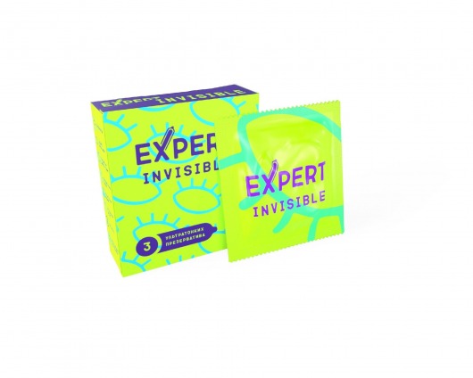 Ультратонкие презервативы Expert Invisible - 3 шт. - Expert - купить с доставкой в Йошкар-Оле