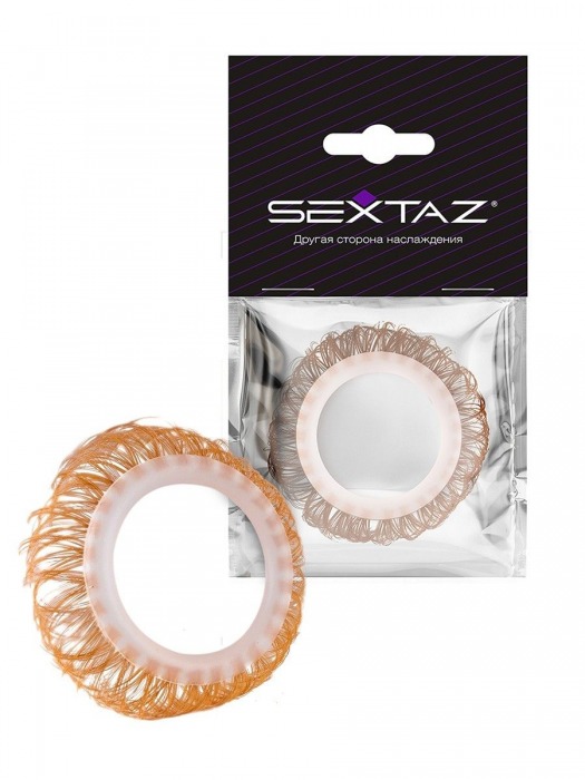 Эрекционное кольцо с бежевыми «ресничками» - Sextaz - в Йошкар-Оле купить с доставкой
