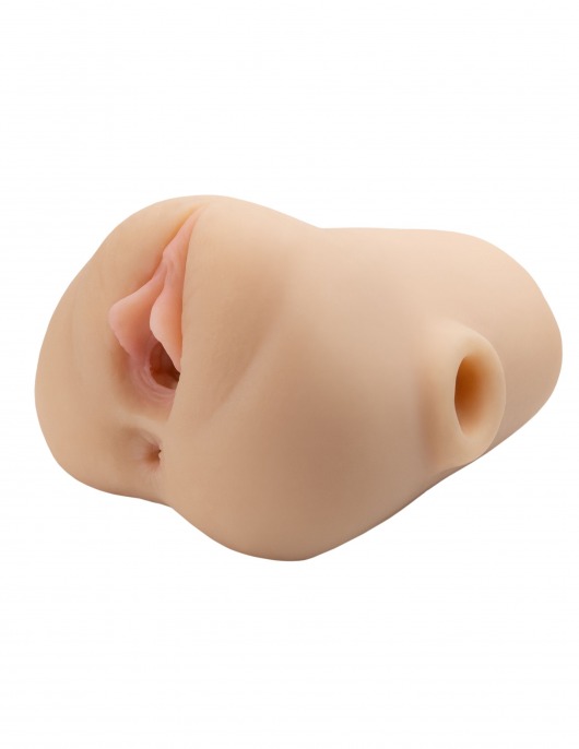 Телесный мастурбатор с вибрацией Double Pounder Vibrating Squeeze Stroker - Pipedream - в Йошкар-Оле купить с доставкой