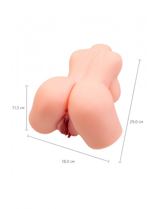 Реалистичный мастурбатор в форме женского тела с 2 любовными входами - No Name - в Йошкар-Оле купить с доставкой