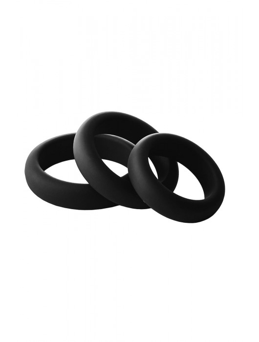 Набор из 3 черных эрекционных колец Smooth Silicone Cockring Pack - Dream Toys - в Йошкар-Оле купить с доставкой