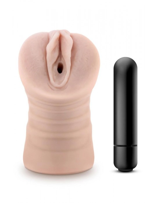 Телесный мастурбатор-вагина Ayumi с вибрацией - Blush Novelties - в Йошкар-Оле купить с доставкой