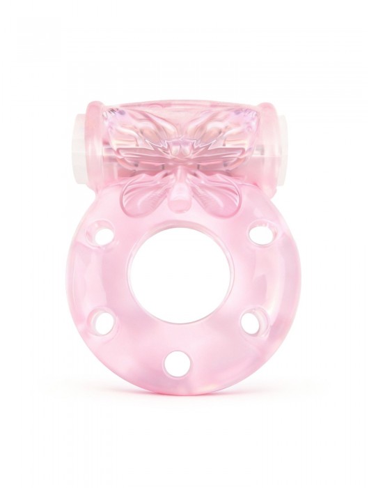 Розовое эрекционное виброкольцо с бабочкой - 1137 - в Йошкар-Оле купить с доставкой
