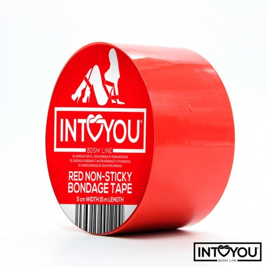 Красный скотч для фиксации Non-Sticky Bondage Tape - 15 м. - Intoyou - купить с доставкой в Йошкар-Оле