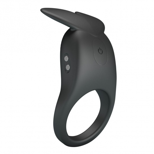 Черное перезаряжаемое виброкольцо Carlton - Baile - в Йошкар-Оле купить с доставкой