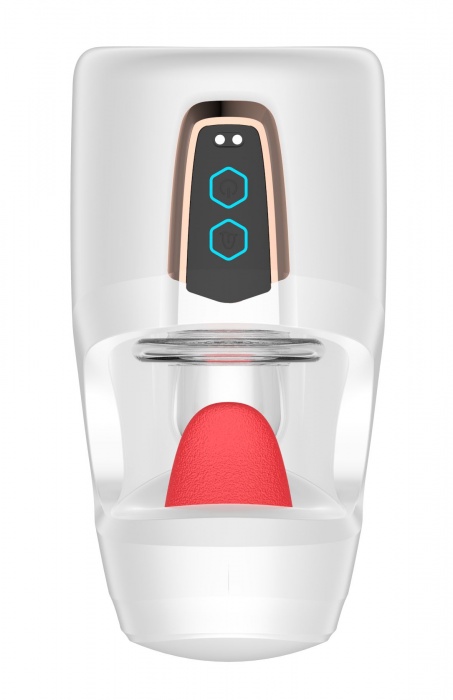 Белый мастурбатор с язычком и возвратно-поступательными движениями - Secwell - в Йошкар-Оле купить с доставкой